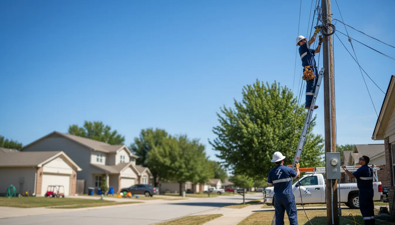 Residential electrician providing installation services in Dexter, GA